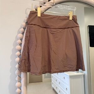 Glyder Brown Gingham Circle Skirt